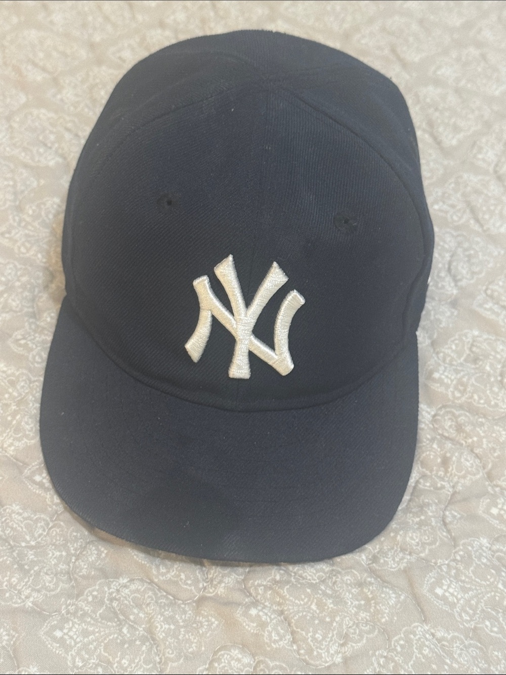 New Era Black Cap with White NY Embroidered Logo